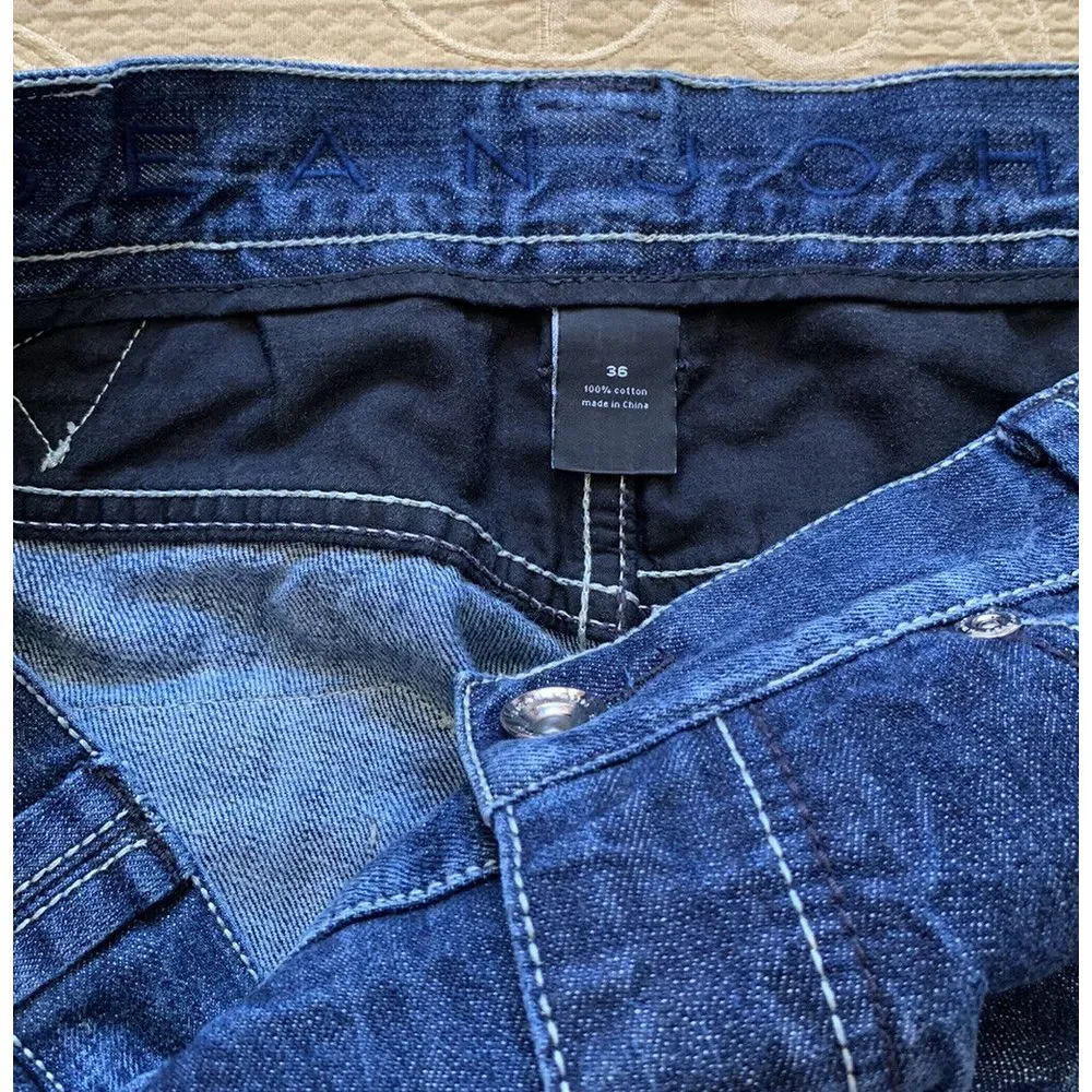 Sean John Vintage Clayton Button Fly Streetwear‎ Jeans Blue Size 36